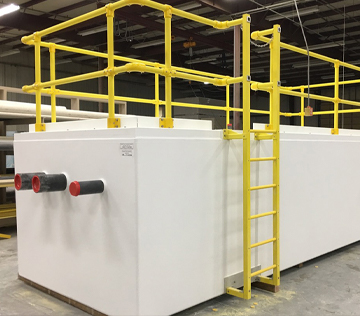 FRP rectangular tanks for oil/water separator