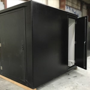 Custom enclosure for back-up audio/video power supply