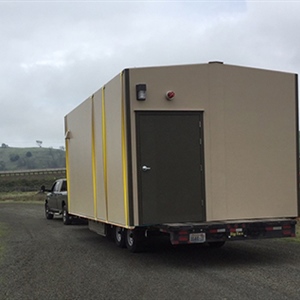 DuraFiber buildings can be transported by truck.