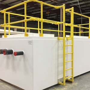 FRP rectangular tanks for oil/water separator