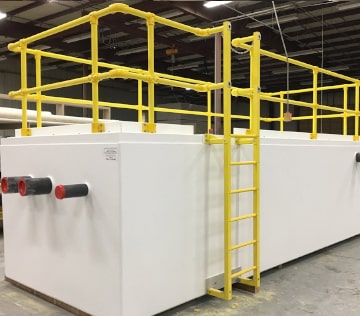 DuraFiber FRP composite tanks can be customizes with ladders and railings.